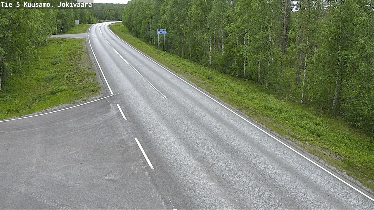 Weather Camera Image Road 5 Kuusamo, Jokivaara, Kuusamo, Pohjois-Pohjanmaa