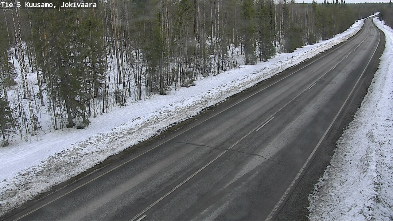 Weather Camera Image Road 5 Kuusamo, Jokivaara, Kuusamo, Pohjois-Pohjanmaa