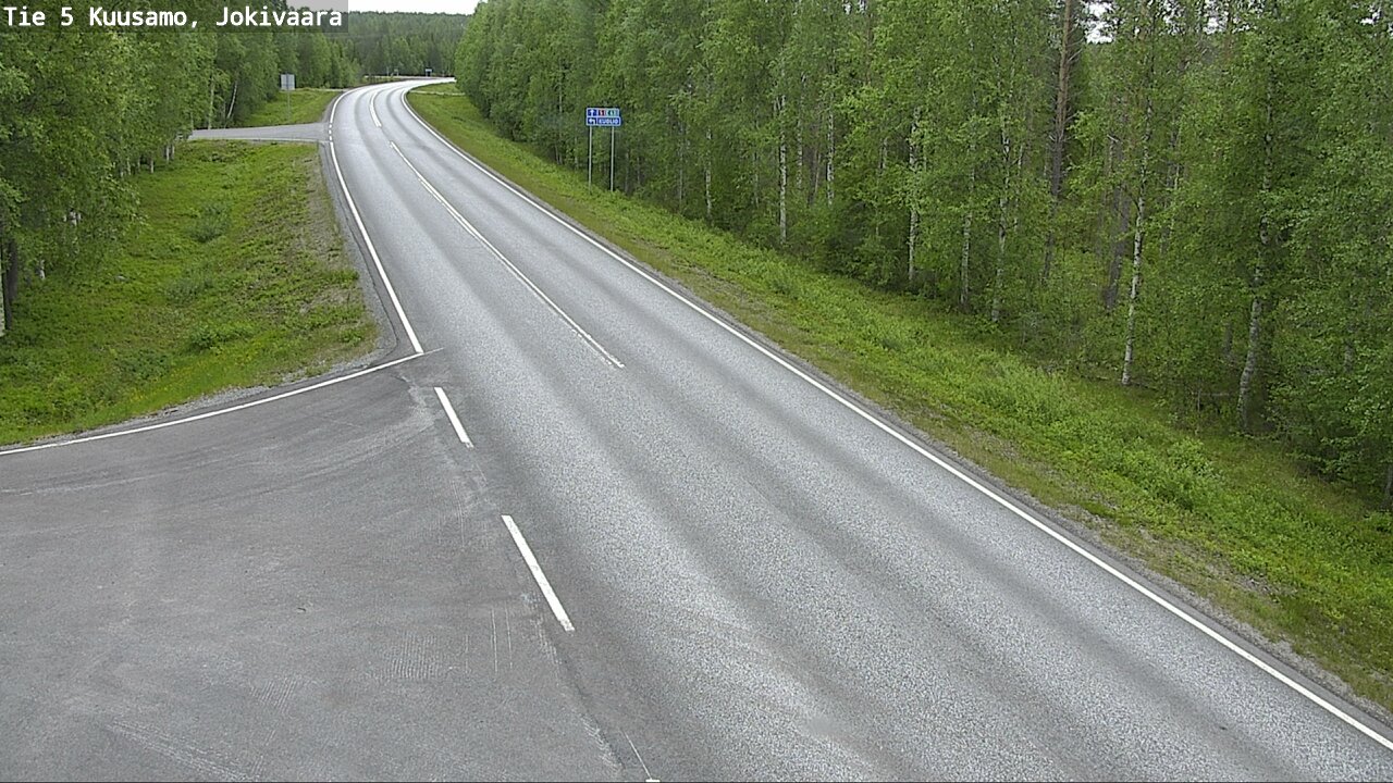 Weather Camera Image Road 5 Kuusamo, Jokivaara, Kuusamo, Pohjois-Pohjanmaa