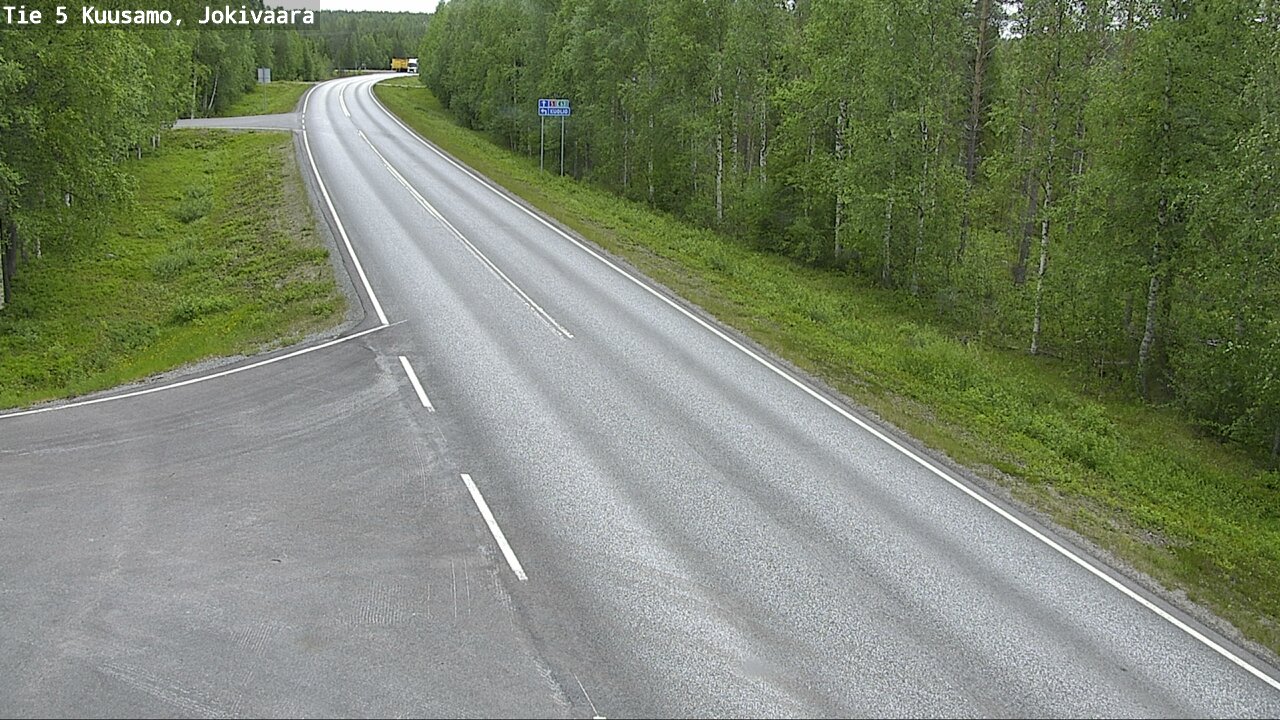 Weather Camera Image Road 5 Kuusamo, Jokivaara, Kuusamo, Pohjois-Pohjanmaa