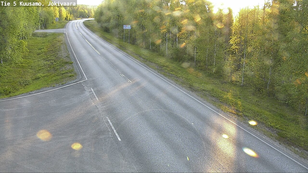 Weather Camera Image Road 5 Kuusamo, Jokivaara, Kuusamo, Pohjois-Pohjanmaa