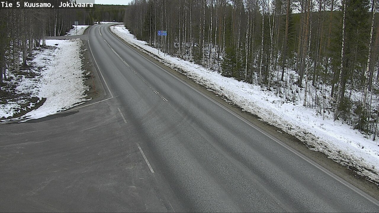 Weather Camera Image Väg 5 Kuusamo, Jokivaara, Kuusamo, Pohjois-Pohjanmaa