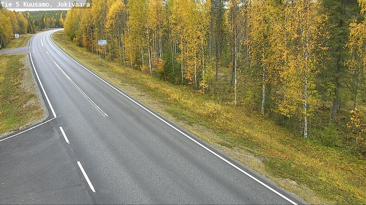 Weather Camera Image Road 5 Kuusamo, Jokivaara, Kuusamo, Pohjois-Pohjanmaa