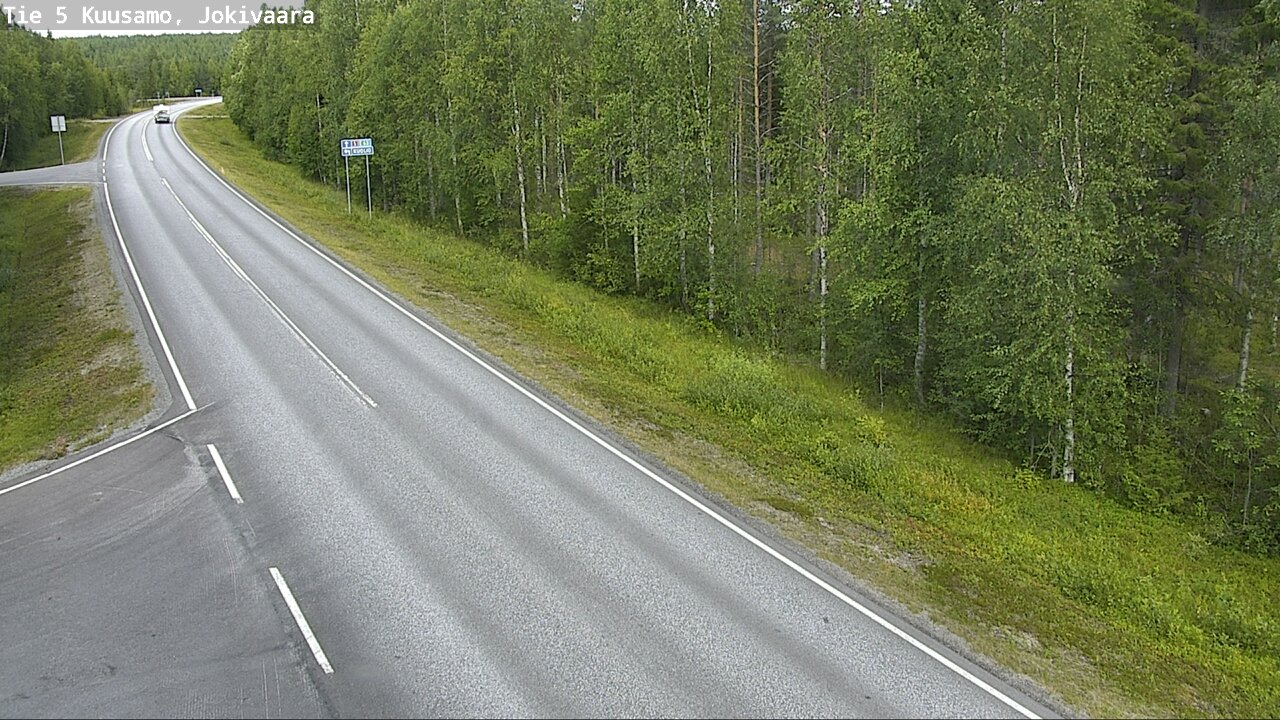Weather Camera Image Road 5 Kuusamo, Jokivaara, Kuusamo, Pohjois-Pohjanmaa