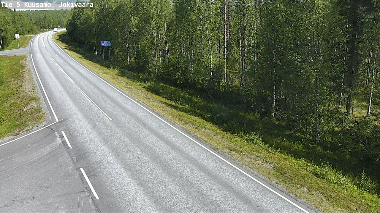 Weather Camera Image Road 5 Kuusamo, Jokivaara, Kuusamo, Pohjois-Pohjanmaa