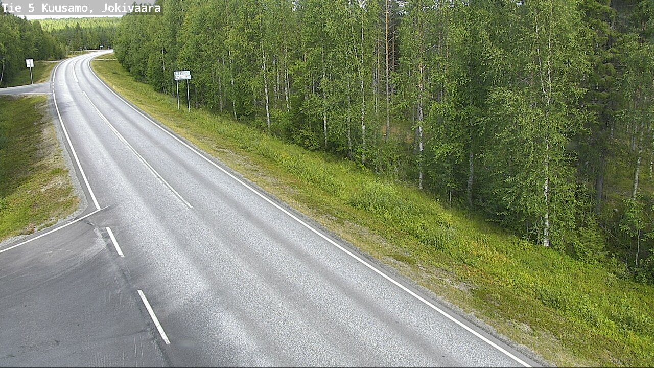 Weather Camera Image Road 5 Kuusamo, Jokivaara, Kuusamo, Pohjois-Pohjanmaa