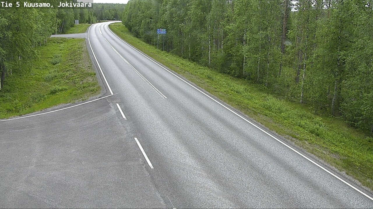 Weather Camera Image Road 5 Kuusamo, Jokivaara, Kuusamo, Pohjois-Pohjanmaa