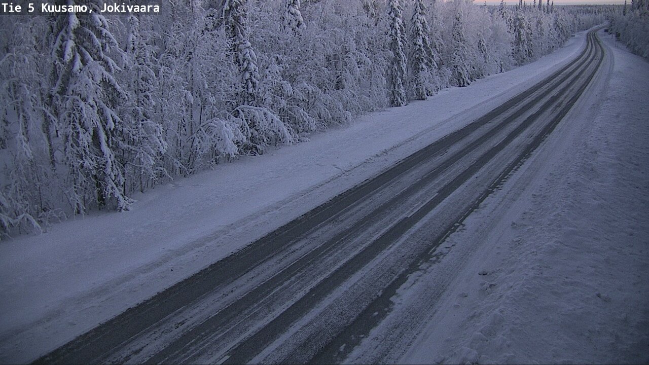 Weather Camera Image Road 5 Kuusamo, Jokivaara, Kuusamo, Pohjois-Pohjanmaa