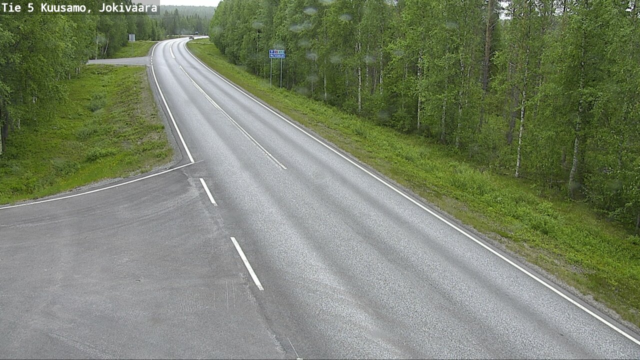 Weather Camera Image Road 5 Kuusamo, Jokivaara, Kuusamo, Pohjois-Pohjanmaa