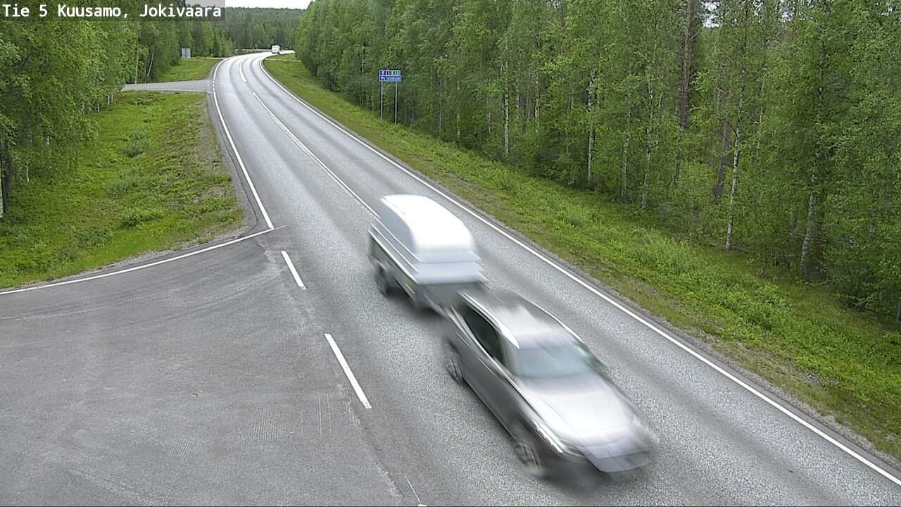 Weather Camera Image Road 5 Kuusamo, Jokivaara, Kuusamo, Pohjois-Pohjanmaa