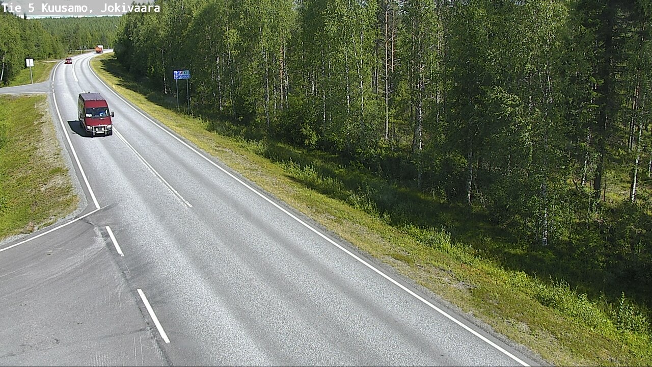Weather Camera Image Road 5 Kuusamo, Jokivaara, Kuusamo, Pohjois-Pohjanmaa