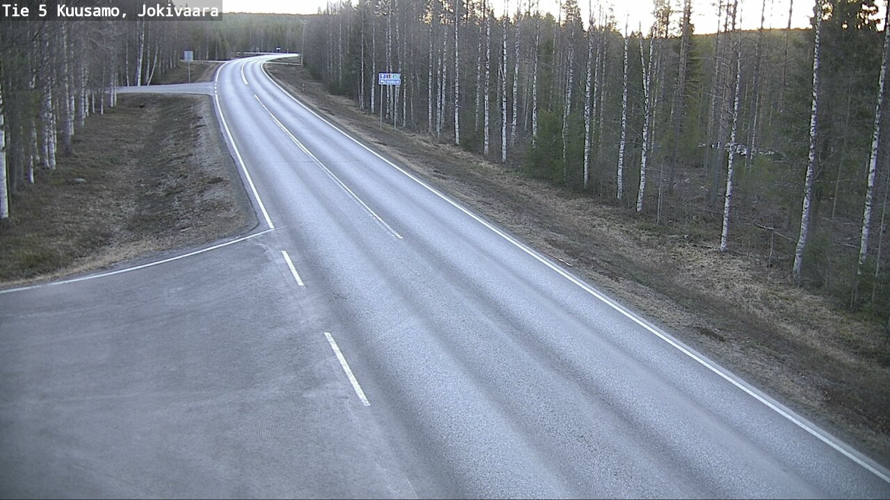 Weather Camera Image Road 5 Kuusamo, Jokivaara, Kuusamo, Pohjois-Pohjanmaa