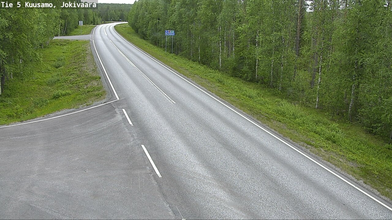 Weather Camera Image Road 5 Kuusamo, Jokivaara, Kuusamo, Pohjois-Pohjanmaa