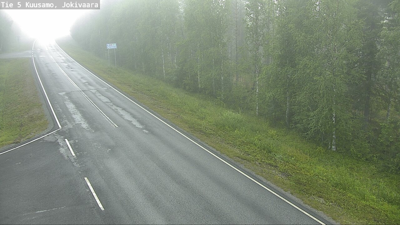 Weather Camera Image Road 5 Kuusamo, Jokivaara, Kuusamo, Pohjois-Pohjanmaa