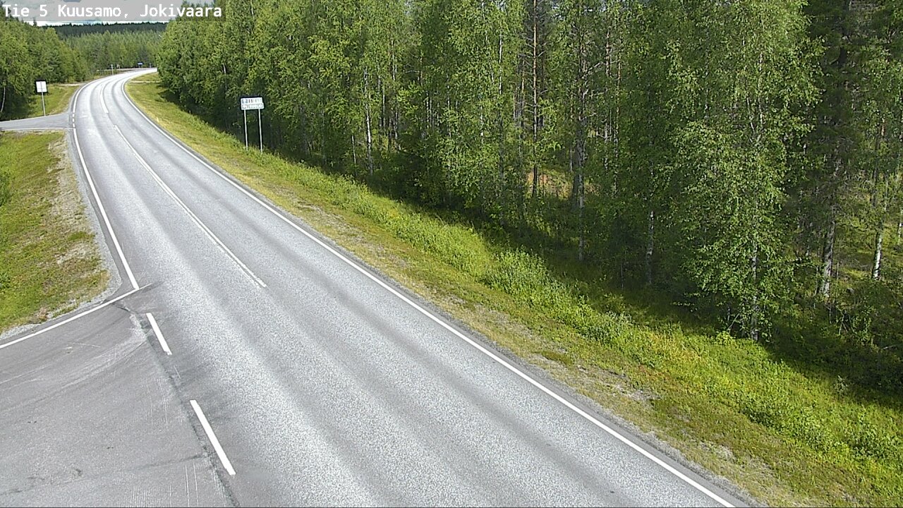 Weather Camera Image Road 5 Kuusamo, Jokivaara, Kuusamo, Pohjois-Pohjanmaa