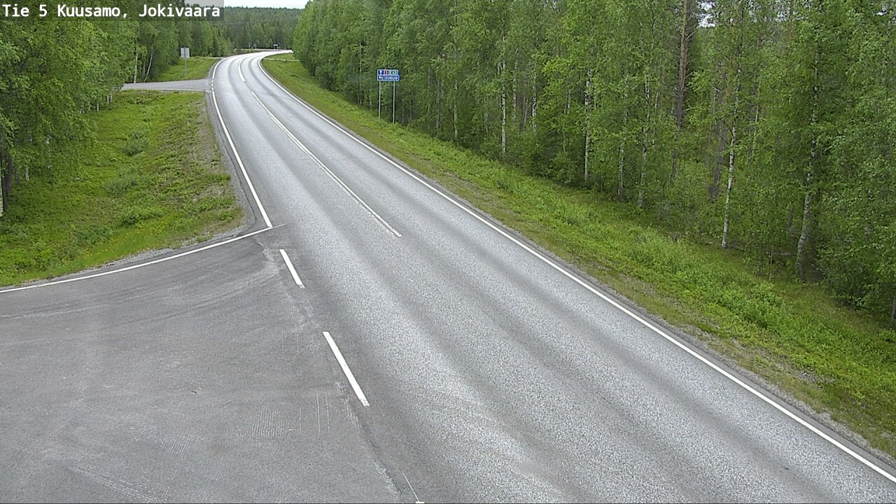 Weather Camera Image Road 5 Kuusamo, Jokivaara, Kuusamo, Pohjois-Pohjanmaa