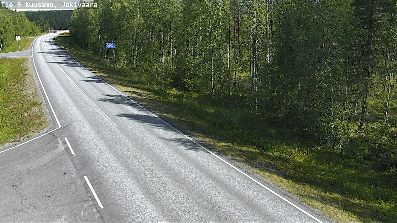 Weather Camera Image Road 5 Kuusamo, Jokivaara, Kuusamo, Pohjois-Pohjanmaa