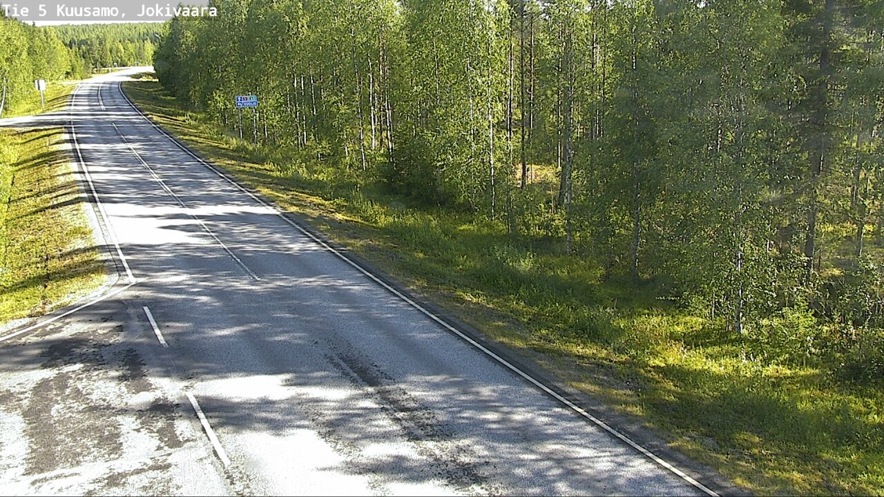 Weather Camera Image Road 5 Kuusamo, Jokivaara, Kuusamo, Pohjois-Pohjanmaa