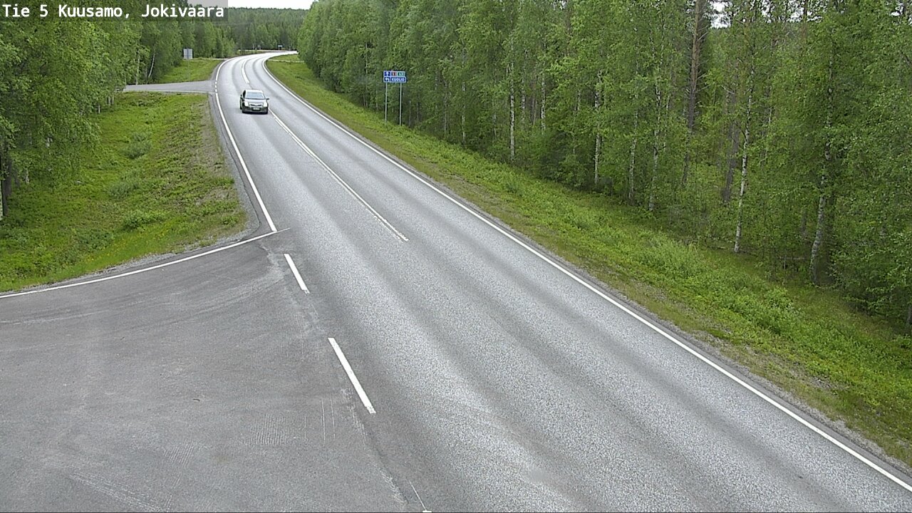 Weather Camera Image Road 5 Kuusamo, Jokivaara, Kuusamo, Pohjois-Pohjanmaa