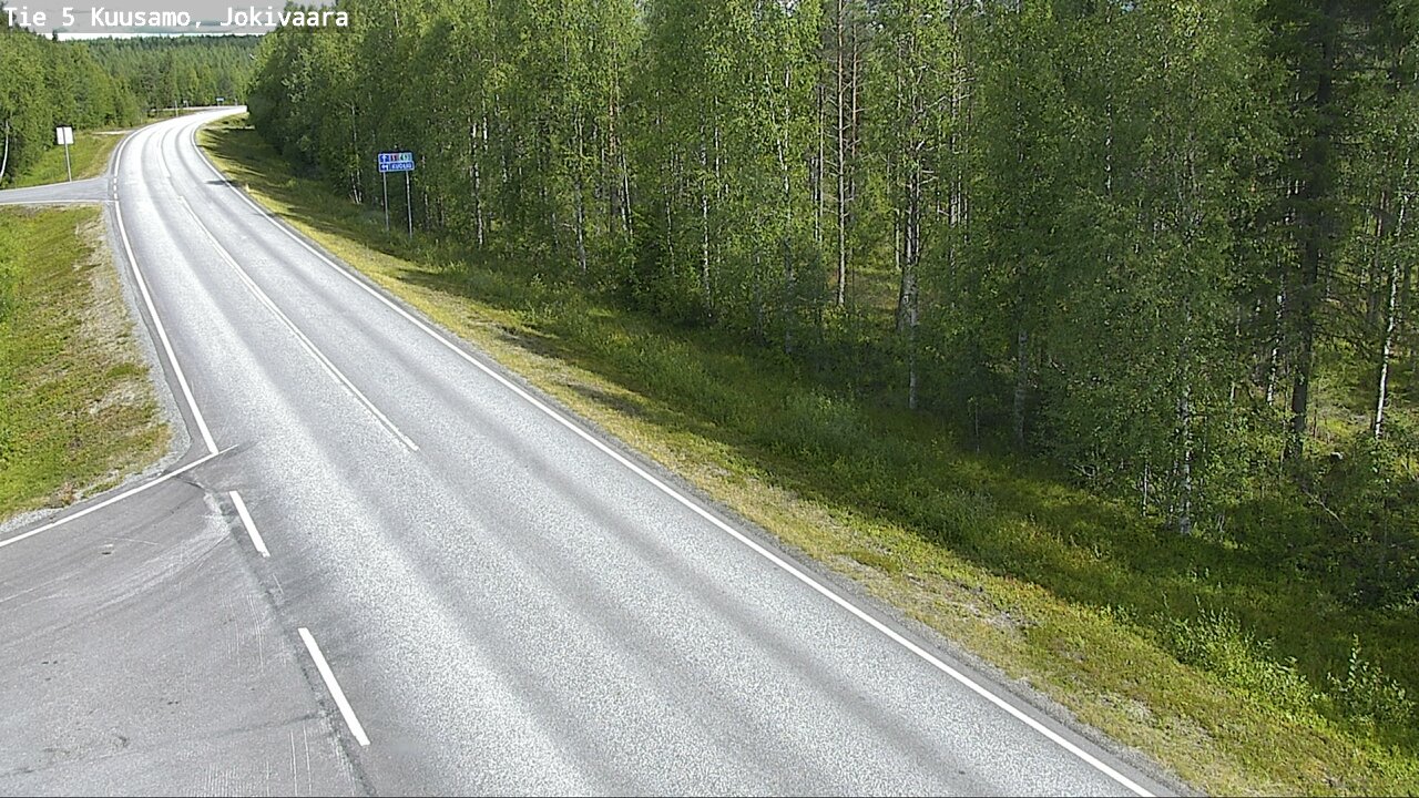 Weather Camera Image Road 5 Kuusamo, Jokivaara, Kuusamo, Pohjois-Pohjanmaa