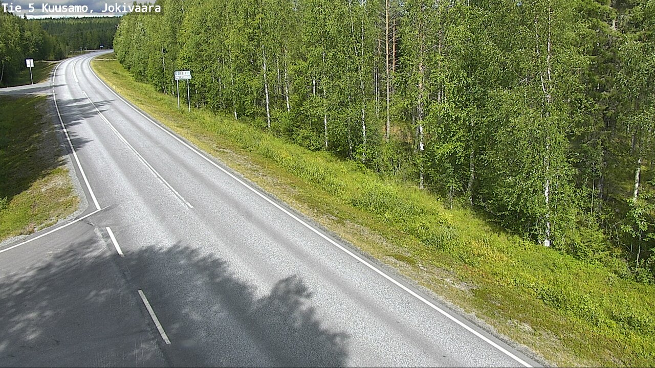 Weather Camera Image Road 5 Kuusamo, Jokivaara, Kuusamo, Pohjois-Pohjanmaa