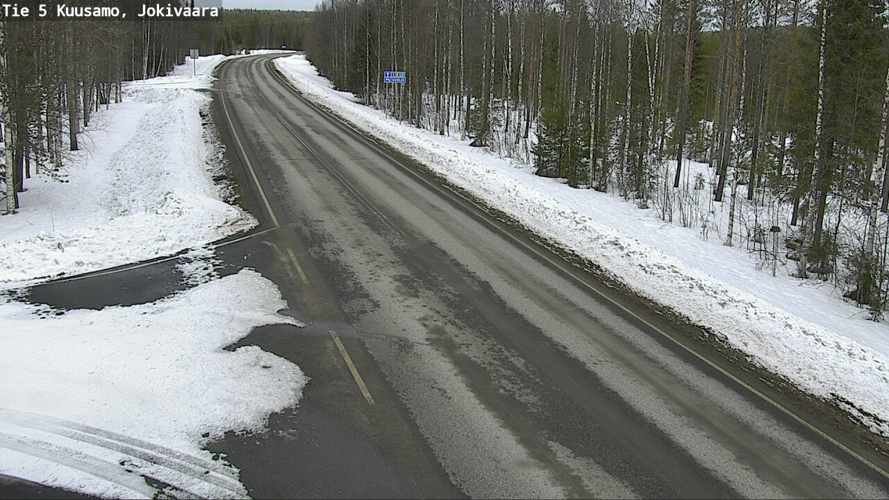 Weather Camera Image Road 5 Kuusamo, Jokivaara, Kuusamo, Pohjois-Pohjanmaa