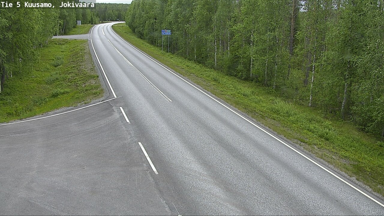 Weather Camera Image Road 5 Kuusamo, Jokivaara, Kuusamo, Pohjois-Pohjanmaa