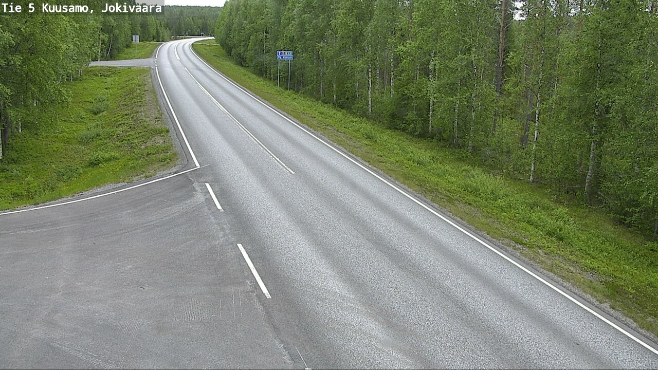 Weather Camera Image Road 5 Kuusamo, Jokivaara, Kuusamo, Pohjois-Pohjanmaa