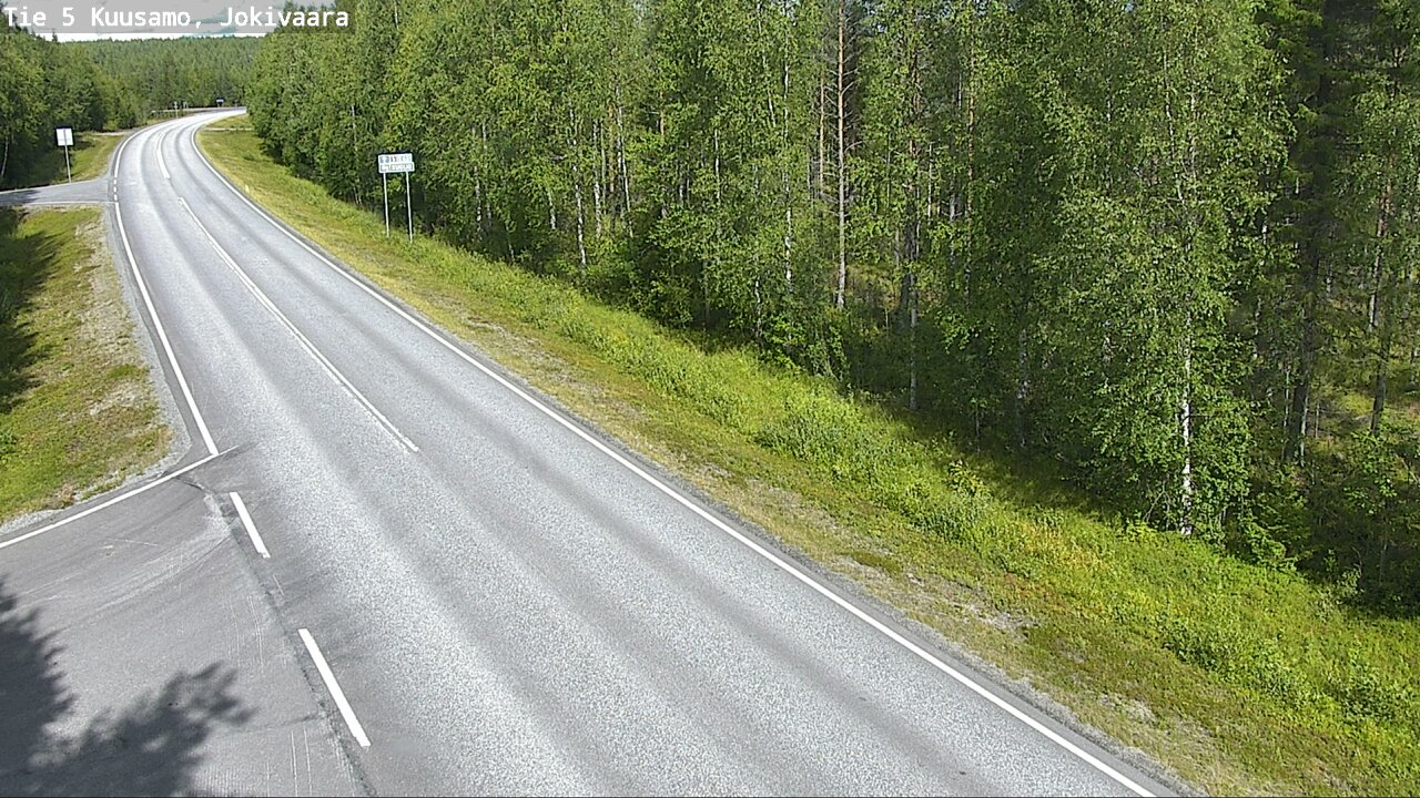 Weather Camera Image Road 5 Kuusamo, Jokivaara, Kuusamo, Pohjois-Pohjanmaa