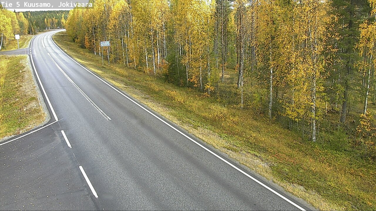 Weather Camera Image Road 5 Kuusamo, Jokivaara, Kuusamo, Pohjois-Pohjanmaa