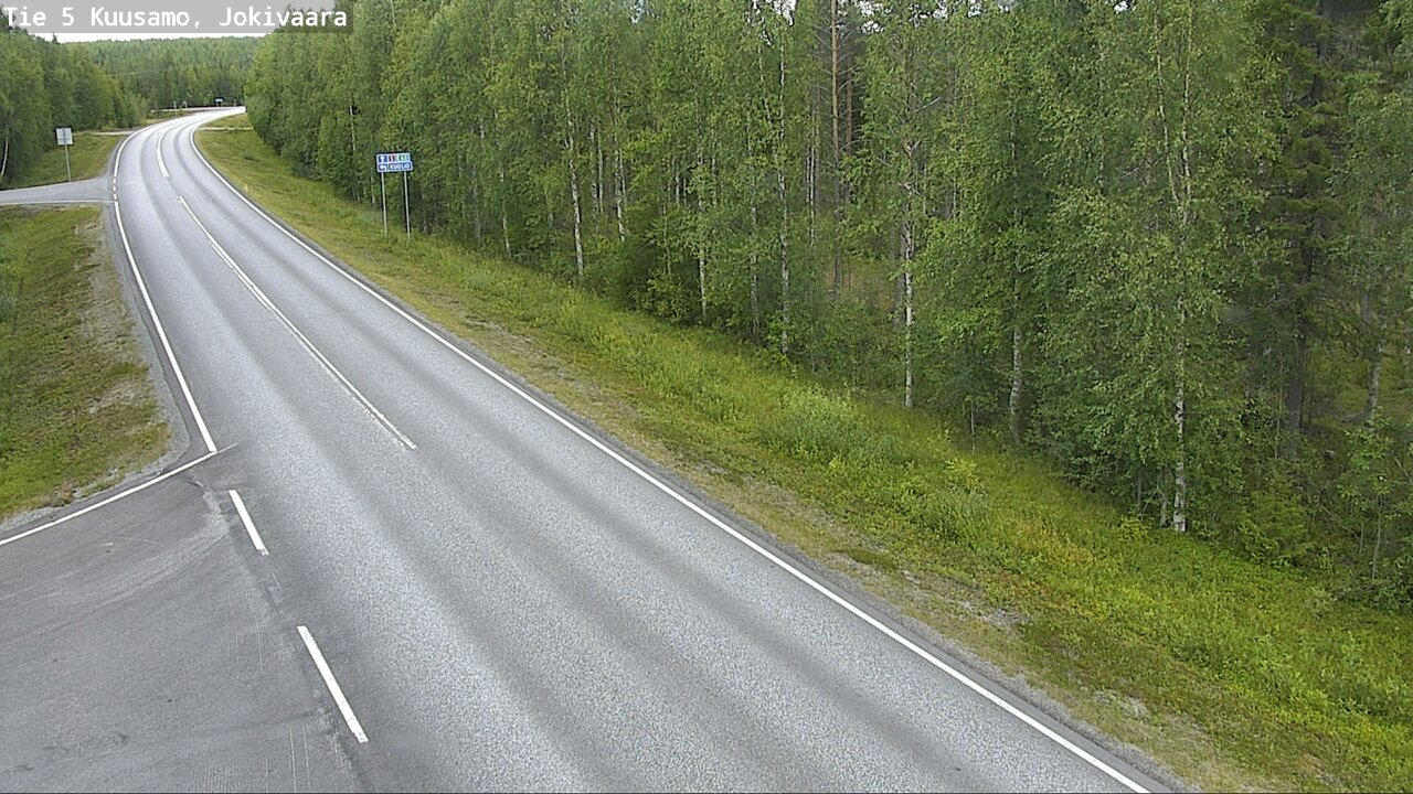 Weather Camera Image Road 5 Kuusamo, Jokivaara, Kuusamo, Pohjois-Pohjanmaa