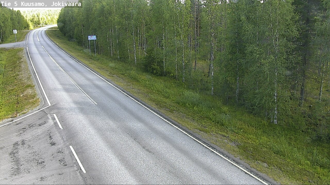 Weather Camera Image Road 5 Kuusamo, Jokivaara, Kuusamo, Pohjois-Pohjanmaa