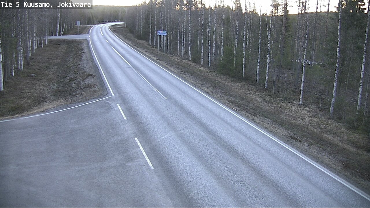 Weather Camera Image Väg 5 Kuusamo, Jokivaara, Kuusamo, Pohjois-Pohjanmaa