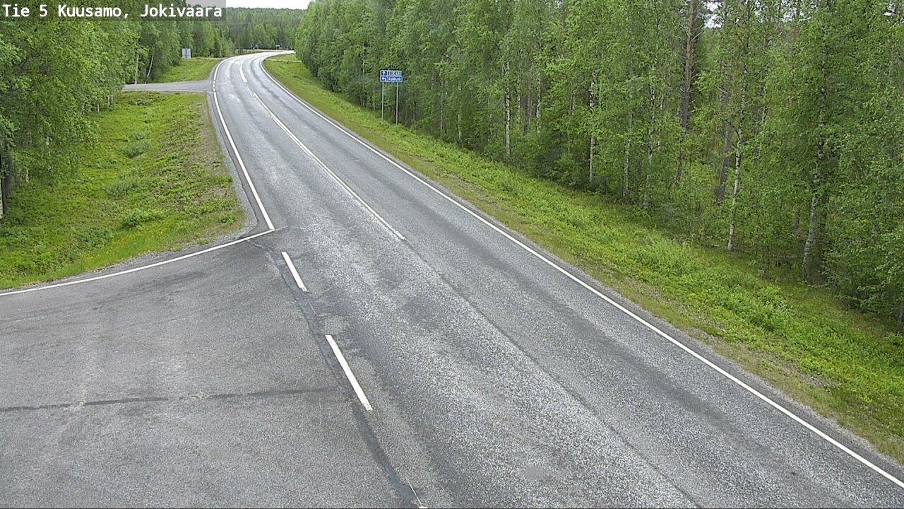 Weather Camera Image Road 5 Kuusamo, Jokivaara, Kuusamo, Pohjois-Pohjanmaa