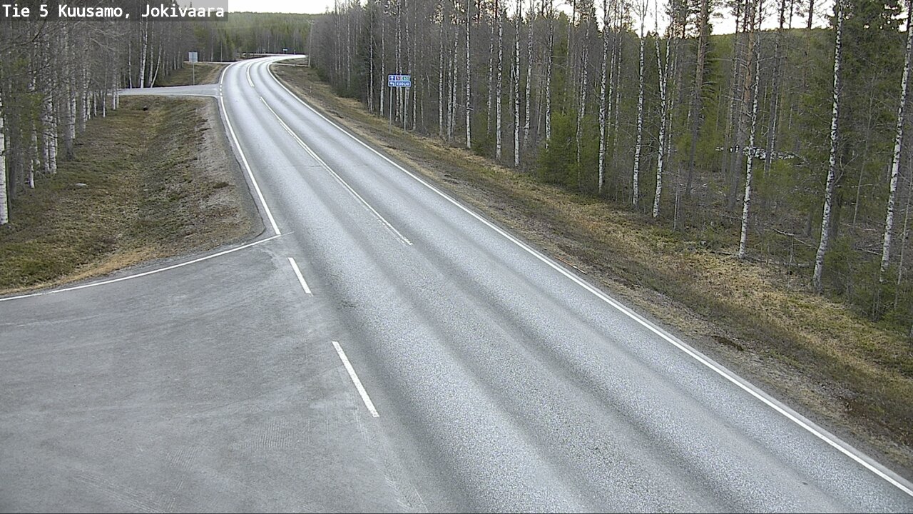 Weather Camera Image Road 5 Kuusamo, Jokivaara, Kuusamo, Pohjois-Pohjanmaa