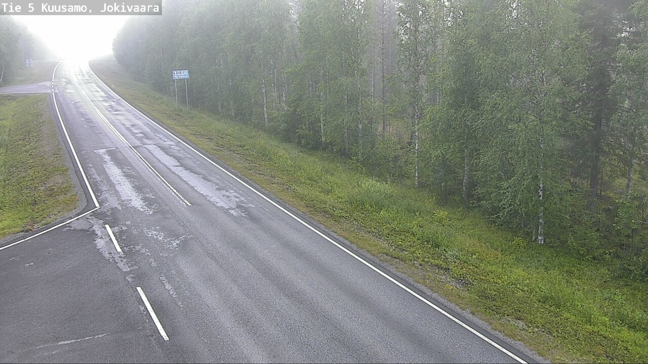 Weather Camera Image Road 5 Kuusamo, Jokivaara, Kuusamo, Pohjois-Pohjanmaa