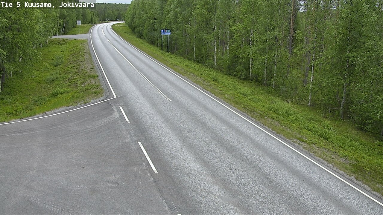 Weather Camera Image Road 5 Kuusamo, Jokivaara, Kuusamo, Pohjois-Pohjanmaa