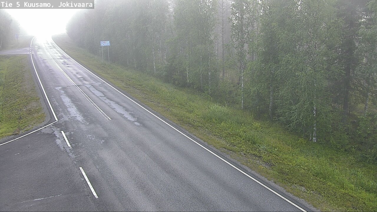 Weather Camera Image Road 5 Kuusamo, Jokivaara, Kuusamo, Pohjois-Pohjanmaa
