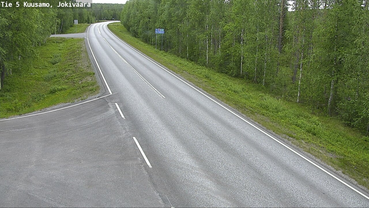 Weather Camera Image Road 5 Kuusamo, Jokivaara, Kuusamo, Pohjois-Pohjanmaa