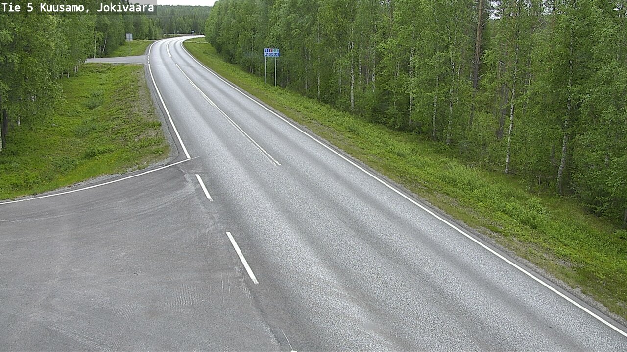 Weather Camera Image Road 5 Kuusamo, Jokivaara, Kuusamo, Pohjois-Pohjanmaa