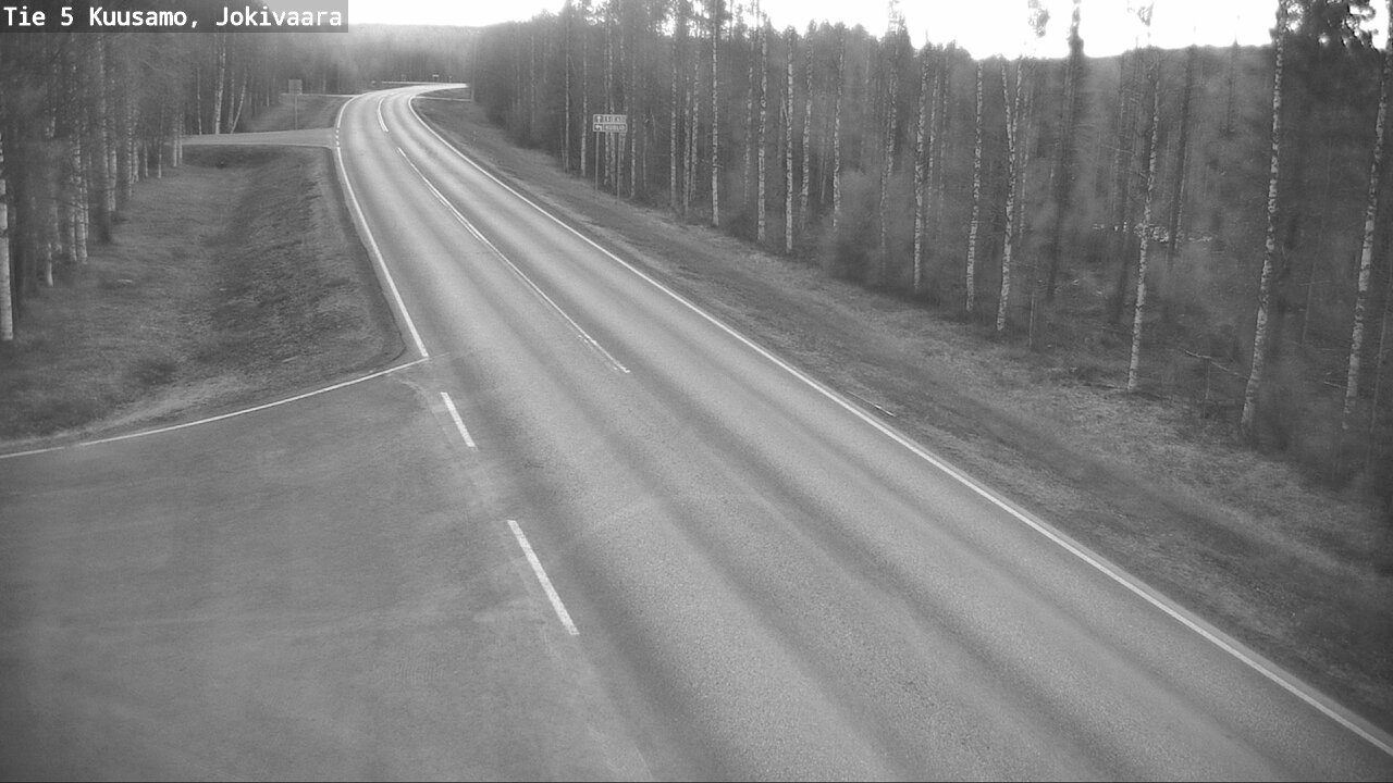 Weather Camera Image Väg 5 Kuusamo, Jokivaara, Kuusamo, Pohjois-Pohjanmaa