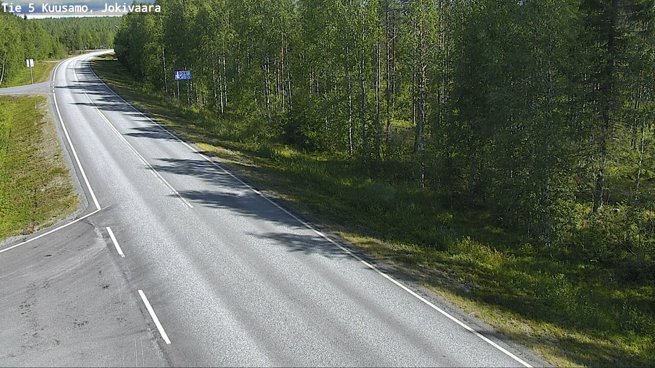 Weather Camera Image Road 5 Kuusamo, Jokivaara, Kuusamo, Pohjois-Pohjanmaa
