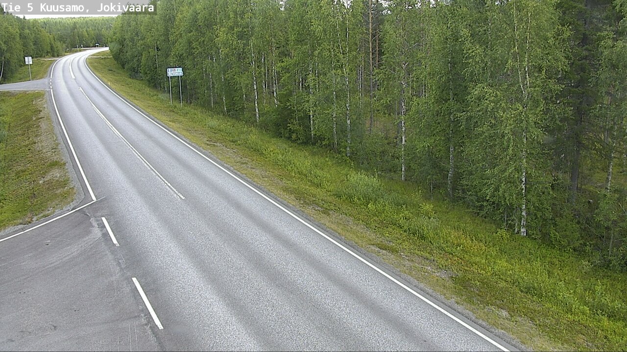 Weather Camera Image Road 5 Kuusamo, Jokivaara, Kuusamo, Pohjois-Pohjanmaa
