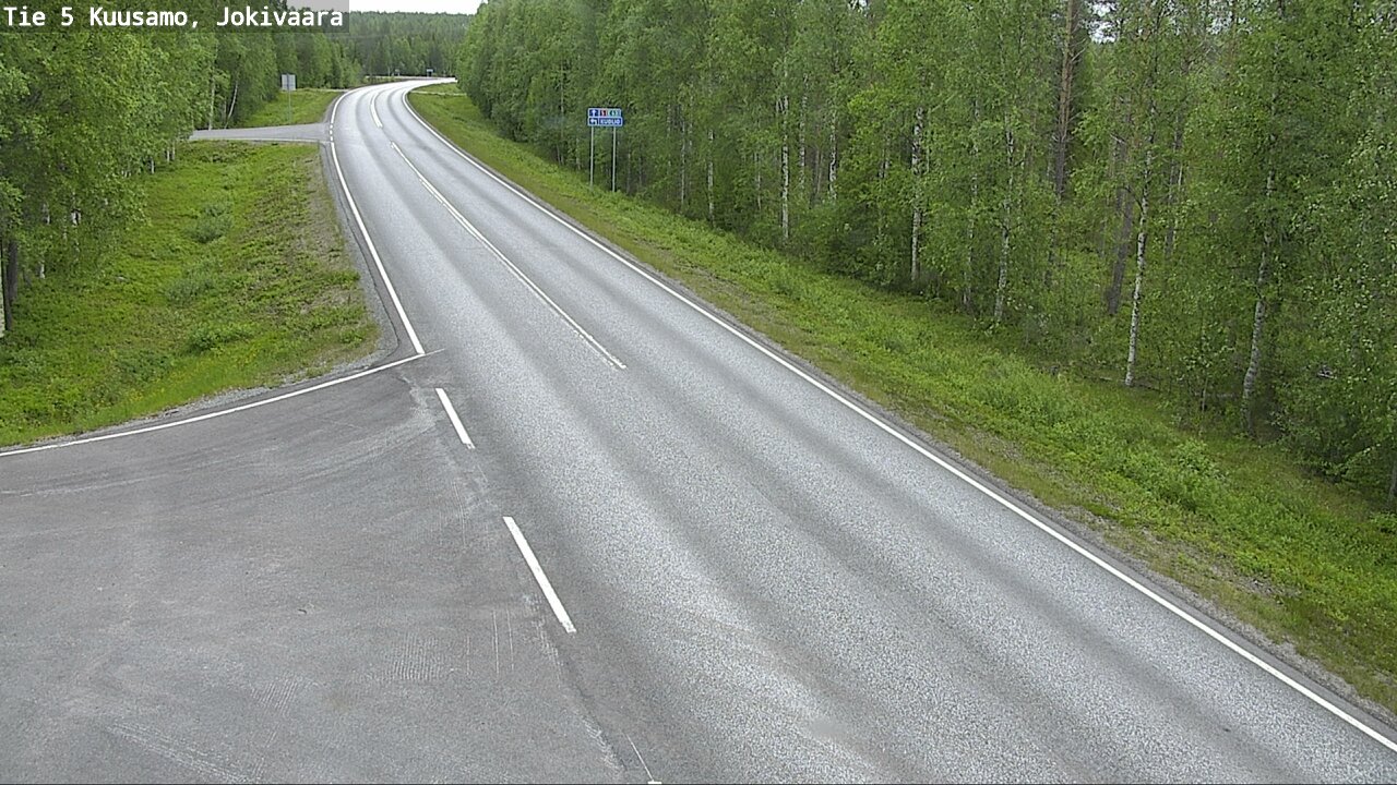 Weather Camera Image Road 5 Kuusamo, Jokivaara, Kuusamo, Pohjois-Pohjanmaa