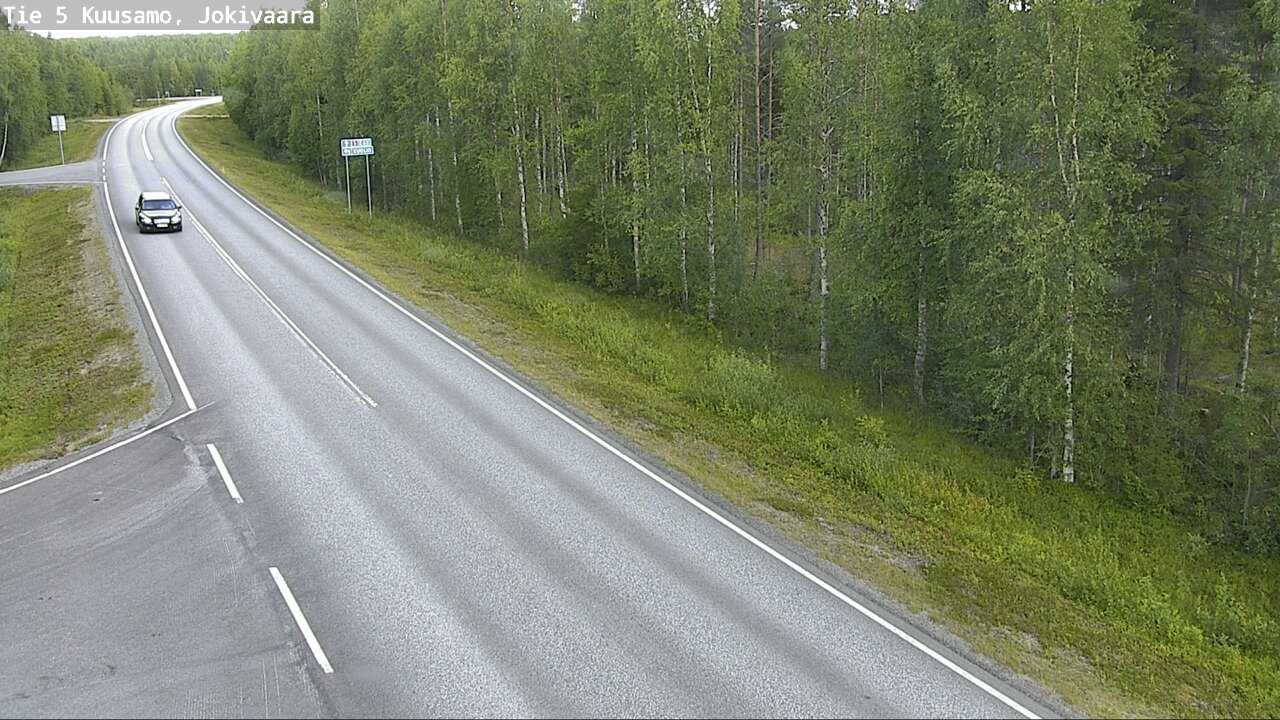 Weather Camera Image Road 5 Kuusamo, Jokivaara, Kuusamo, Pohjois-Pohjanmaa