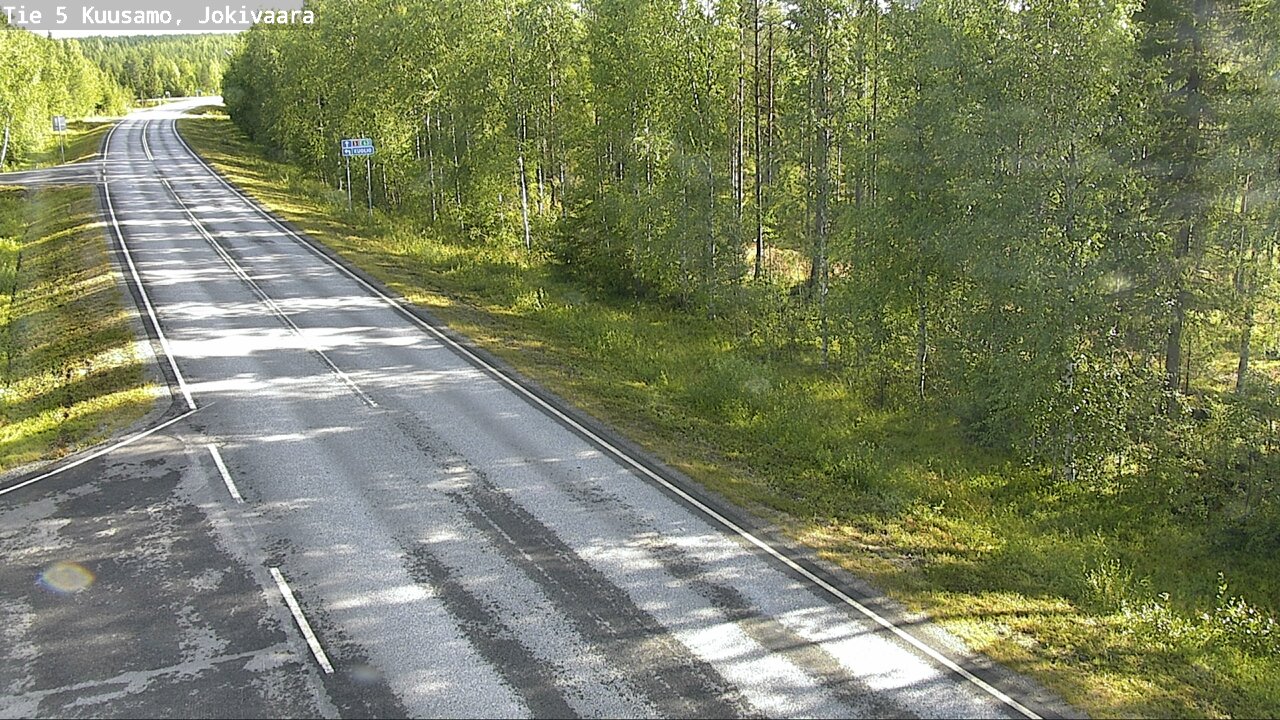 Weather Camera Image Road 5 Kuusamo, Jokivaara, Kuusamo, Pohjois-Pohjanmaa