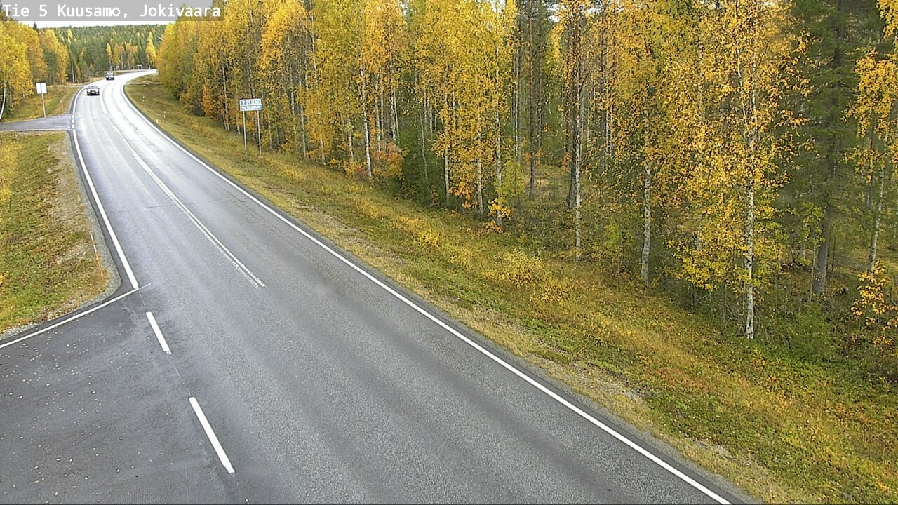 Weather Camera Image Road 5 Kuusamo, Jokivaara, Kuusamo, Pohjois-Pohjanmaa