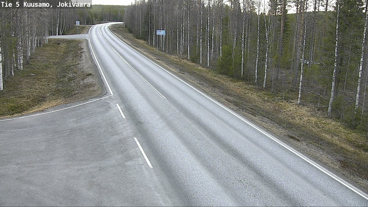 Weather Camera Image Road 5 Kuusamo, Jokivaara, Kuusamo, Pohjois-Pohjanmaa