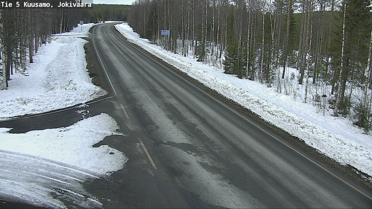 Weather Camera Image Road 5 Kuusamo, Jokivaara, Kuusamo, Pohjois-Pohjanmaa