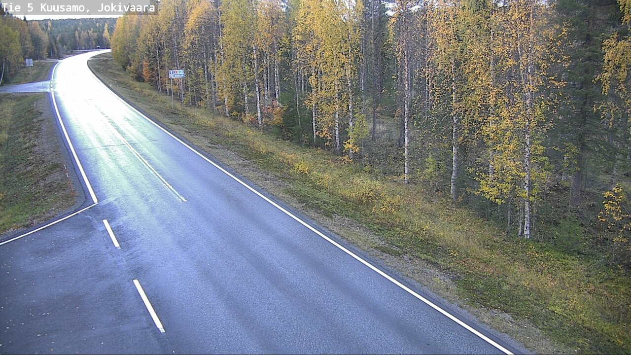 Weather Camera Image Road 5 Kuusamo, Jokivaara, Kuusamo, Pohjois-Pohjanmaa